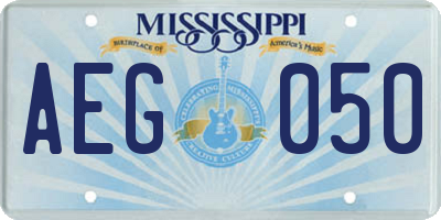 MS license plate AEG050
