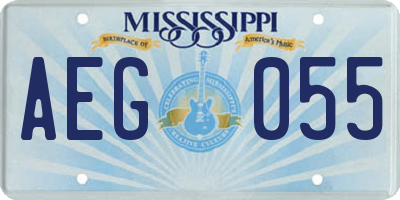 MS license plate AEG055