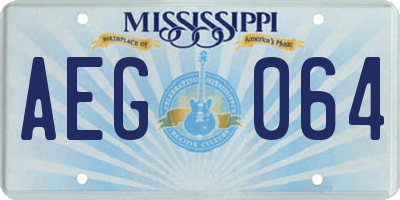 MS license plate AEG064