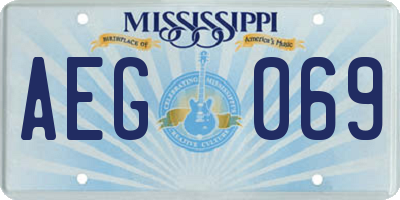 MS license plate AEG069