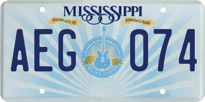 MS license plate AEG074