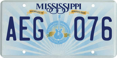 MS license plate AEG076