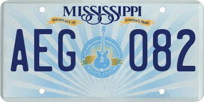 MS license plate AEG082