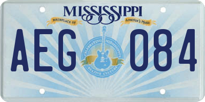MS license plate AEG084