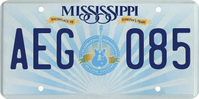 MS license plate AEG085