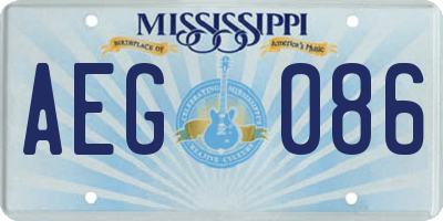 MS license plate AEG086