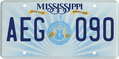 MS license plate AEG090