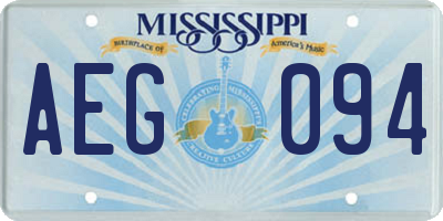 MS license plate AEG094