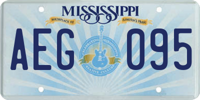 MS license plate AEG095