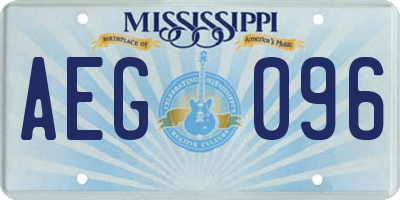 MS license plate AEG096
