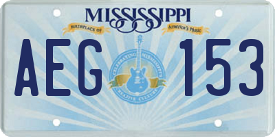 MS license plate AEG153