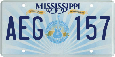 MS license plate AEG157