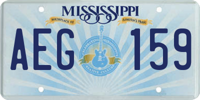 MS license plate AEG159