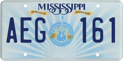 MS license plate AEG161