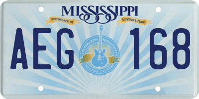 MS license plate AEG168