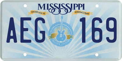 MS license plate AEG169