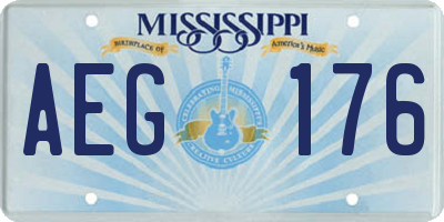 MS license plate AEG176