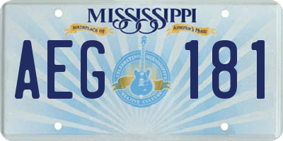MS license plate AEG181