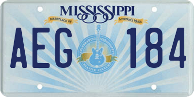 MS license plate AEG184