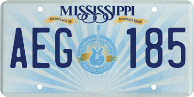 MS license plate AEG185
