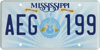 MS license plate AEG199