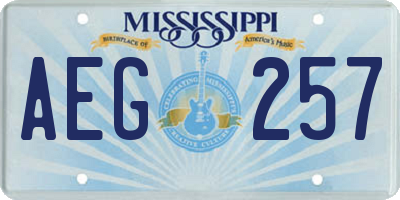 MS license plate AEG257