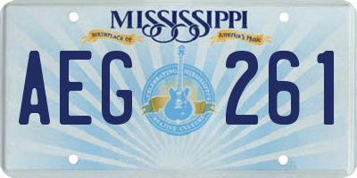 MS license plate AEG261