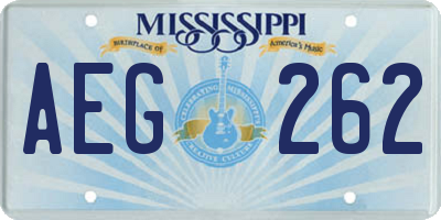 MS license plate AEG262