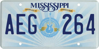 MS license plate AEG264