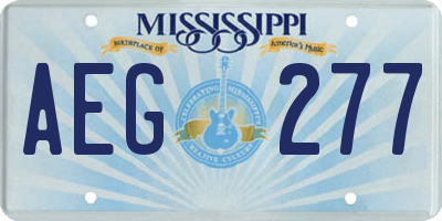 MS license plate AEG277