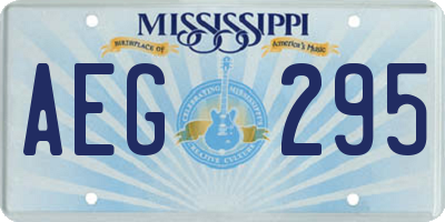 MS license plate AEG295
