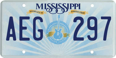 MS license plate AEG297