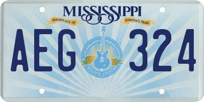 MS license plate AEG324