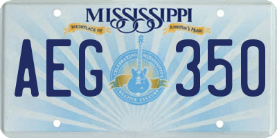 MS license plate AEG350