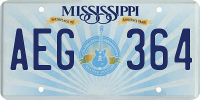 MS license plate AEG364