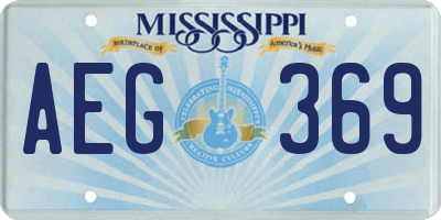 MS license plate AEG369