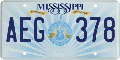 MS license plate AEG378