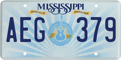 MS license plate AEG379