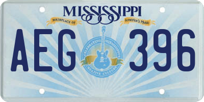 MS license plate AEG396