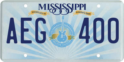 MS license plate AEG400