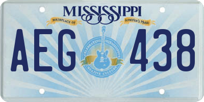 MS license plate AEG438