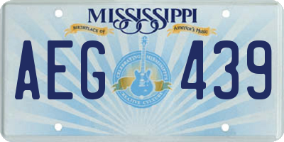 MS license plate AEG439