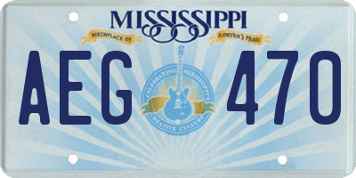 MS license plate AEG470