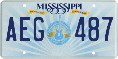 MS license plate AEG487