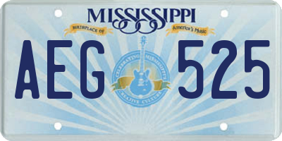 MS license plate AEG525