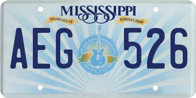 MS license plate AEG526