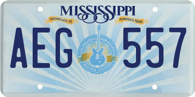 MS license plate AEG557