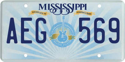 MS license plate AEG569