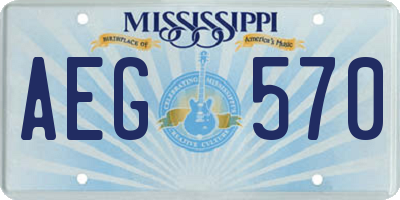 MS license plate AEG570