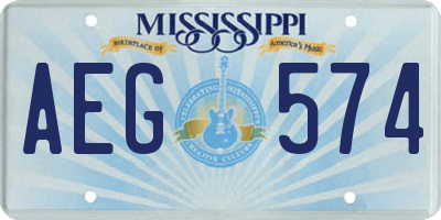 MS license plate AEG574